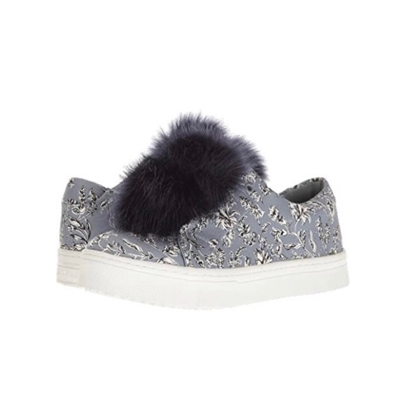 Sam Edelman Shoes - Sam Edelman Leya Pom Pom Sneakers -Dusty Blue Leaf